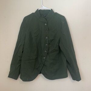 Universal Standard Olive Green Button-Front Blazer